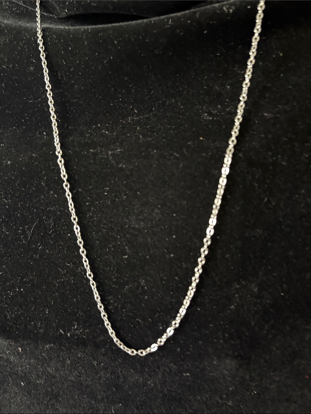 Stainless Silver Rope Chain Necklace - 19 inch magnetic catch